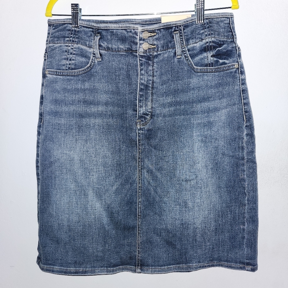 NYDJ Denim Skirt Hollywood Rockie Lift Tuck High Rise Sz 14 - Picture 8 of 8